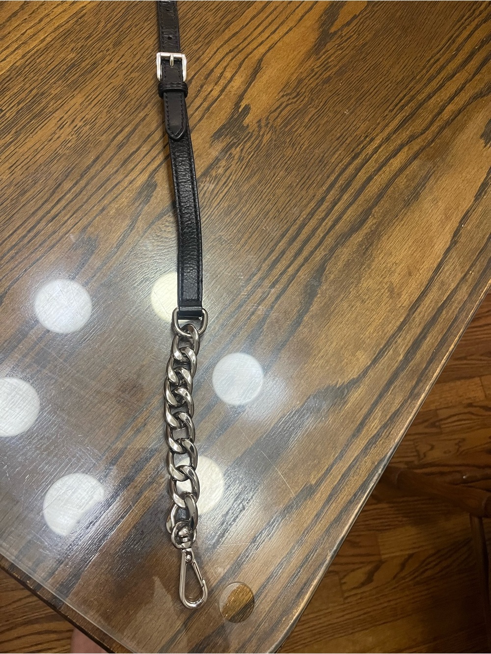 Michael Kors Black Crossbody Purse Strap with Chain - Picture 2 of 8